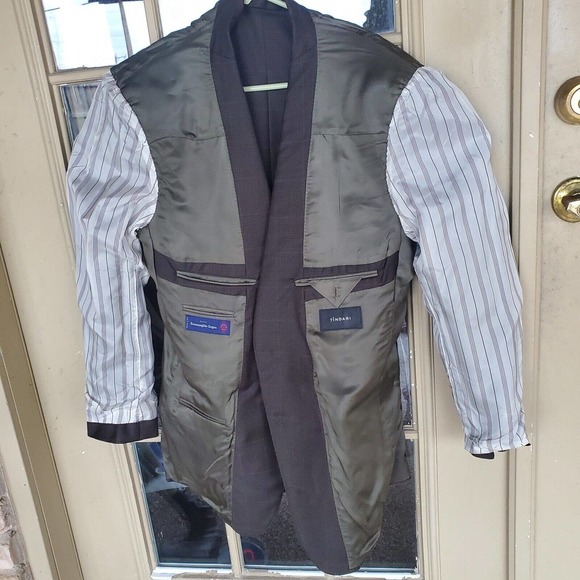 TINDARI ERMENEGILDO ZEGNA MENS BROWN 100 WOOL SPORT COAT JACKET SIZE 54 EU 44 US - Picture 6 of 8